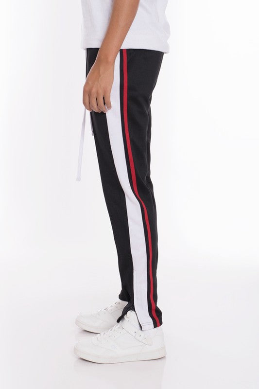 STRIPES TRICOT TAPERED PANTS