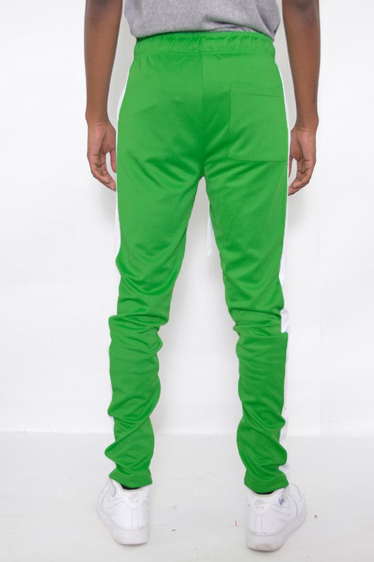 SLIM FIT SINGLE STRIPE TRACK PANT