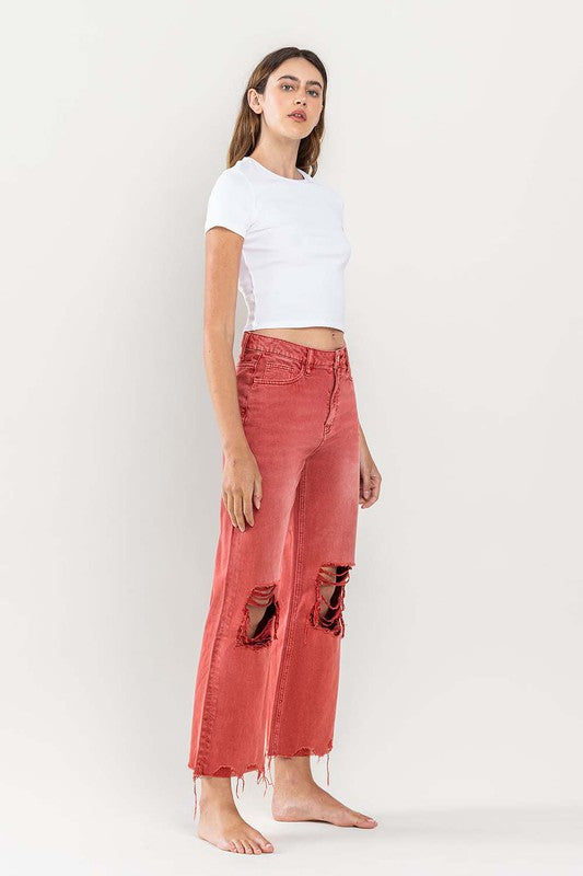 90s Vintage Crop Flare Jeans