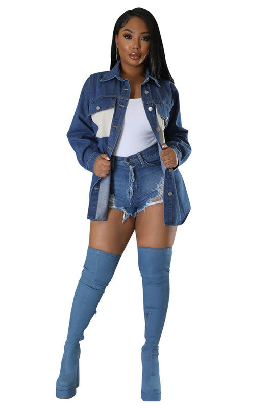 SEXY FASHION DENIM SHIRT