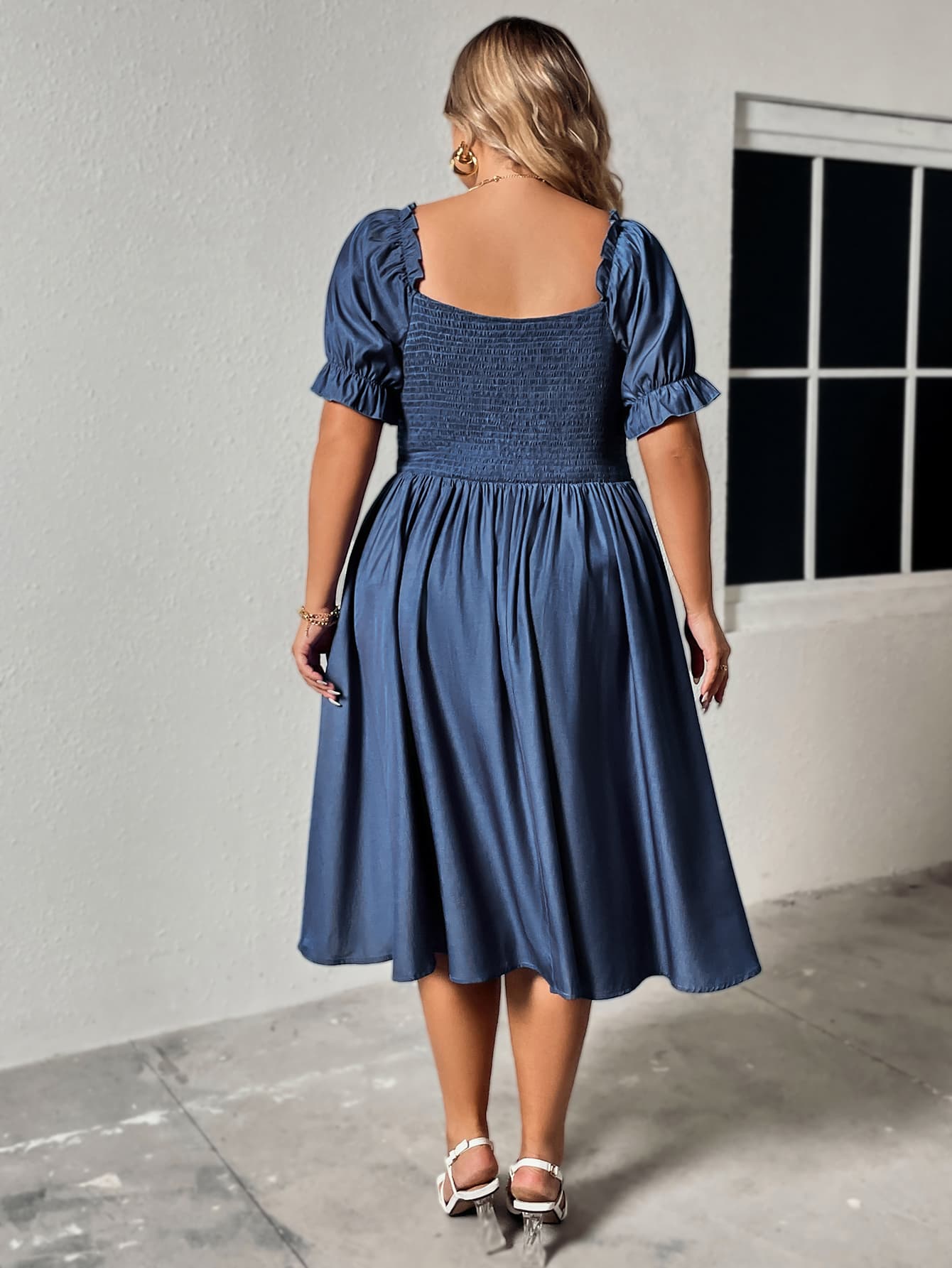 Curve Ruched Sweetheart Neck Dress