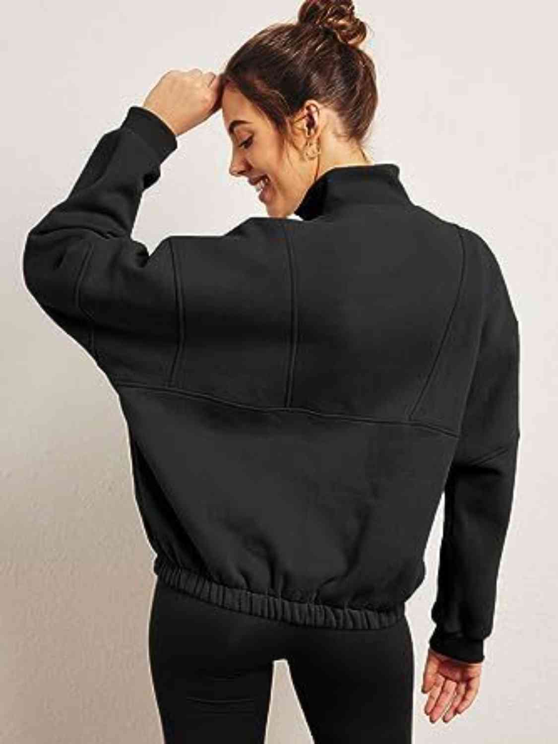 Half-Zip Long Sleeve Sweatshirt