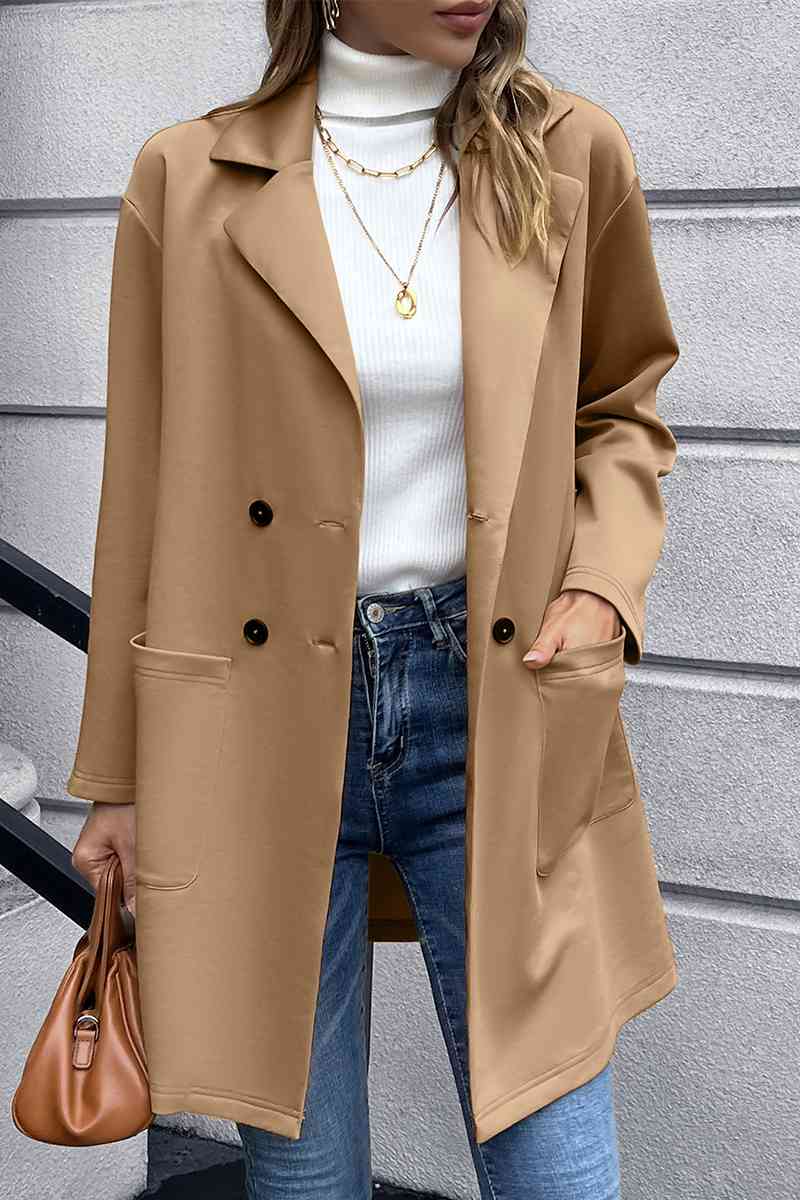 Lapel Collar Long Sleeve Blazer