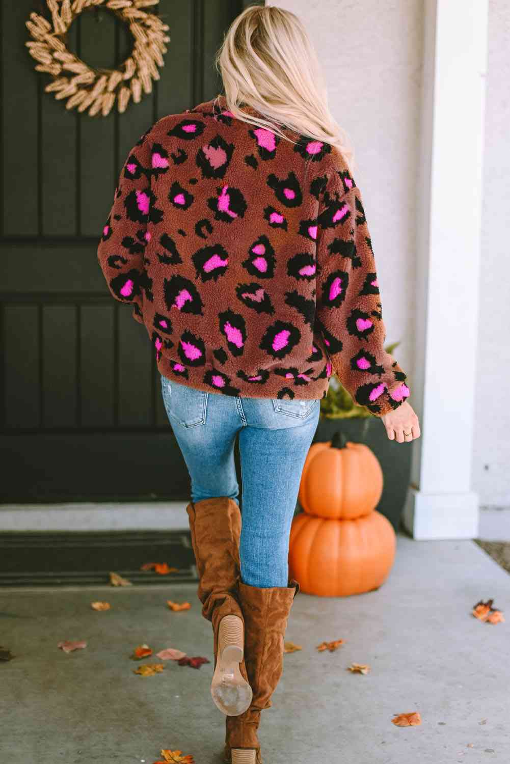 Leopard Zip-Up Jacket